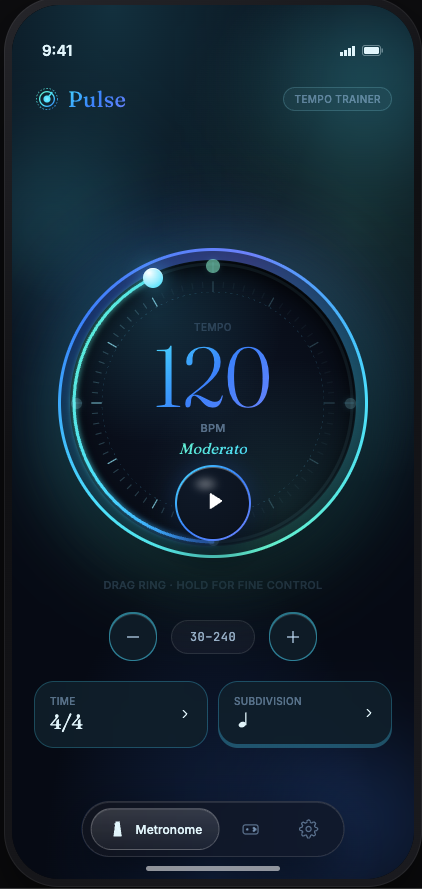 Smart Metronome screen